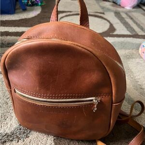 Portland Leather Tan Mini Backpack